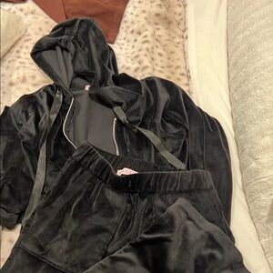 Black Velour Tracksuit